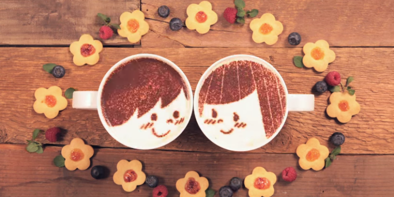 mil tazas de café para un anuncio